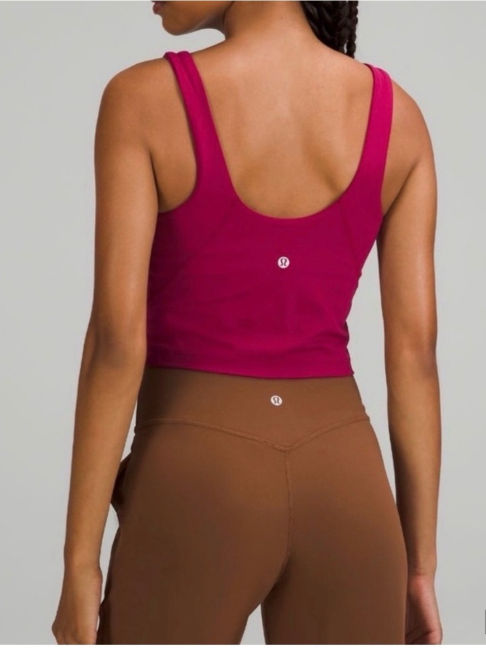 lululemon athletica Hot Pink Cropped Sports Bra Tank